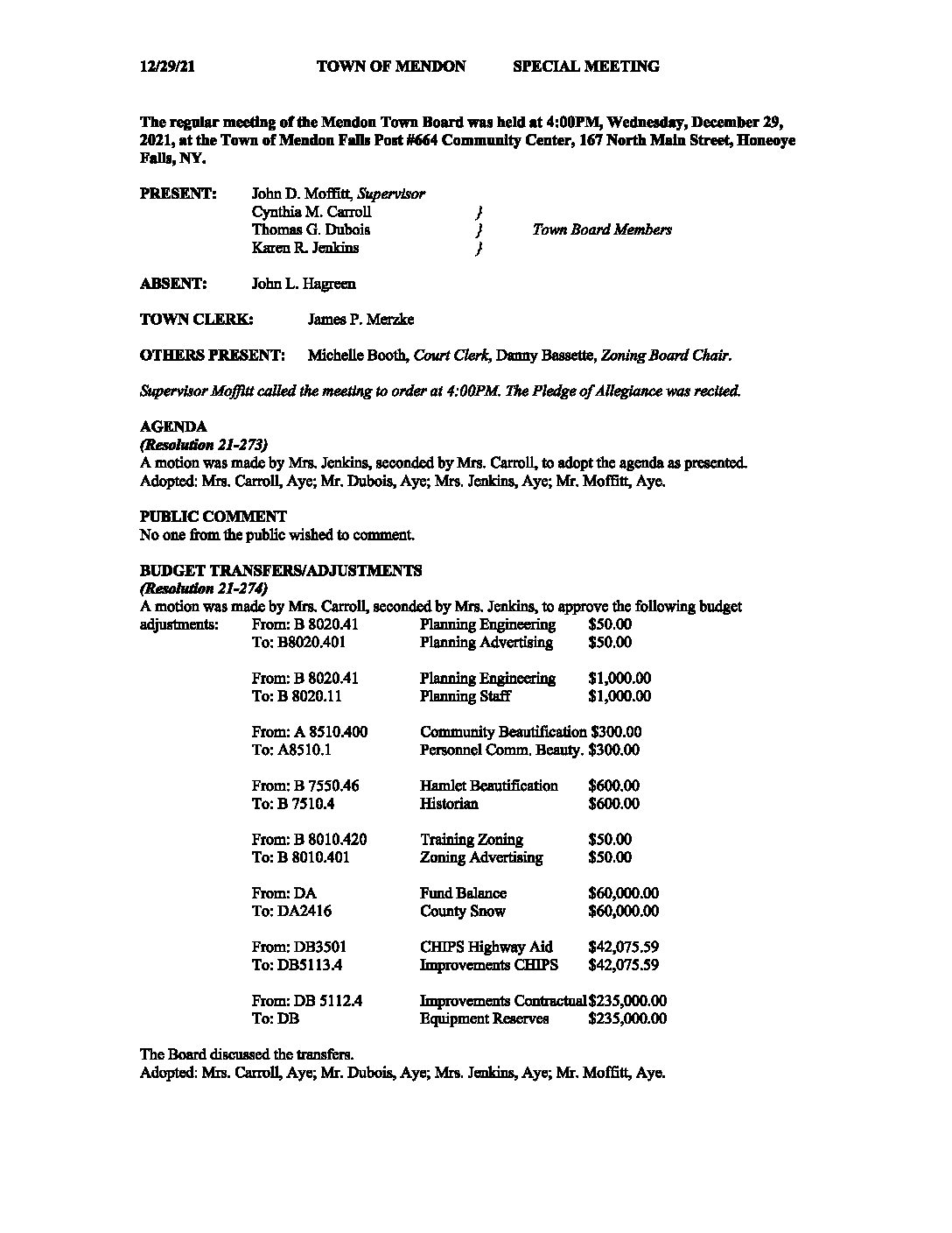 Environmental Conservation Board Meeting